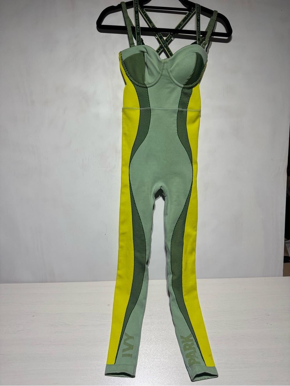 Adidas Ivy Park Knit Catsuit Green Tint/Dark Green/Yellow Tint Small